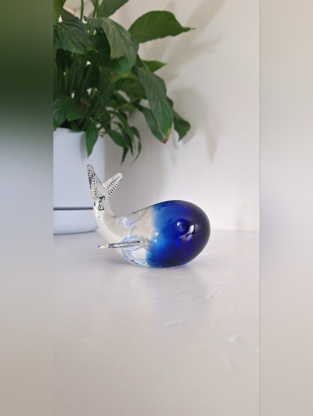 Blown glass whale